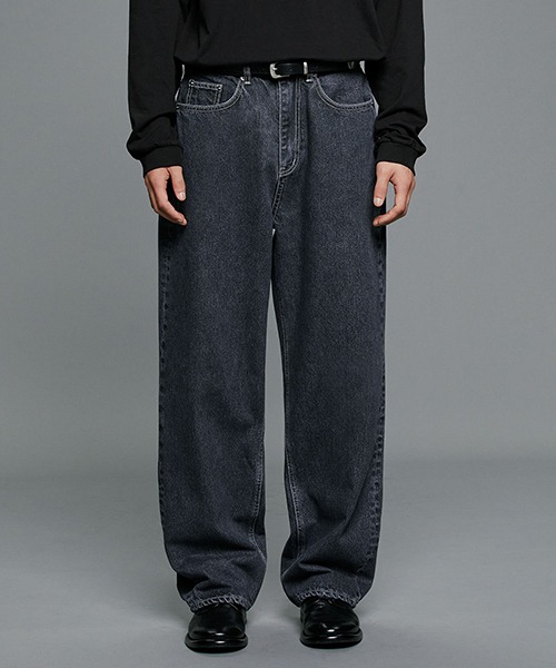 1852 JET BLACK JEANS [EXTRA WIDE STRAIGHT]