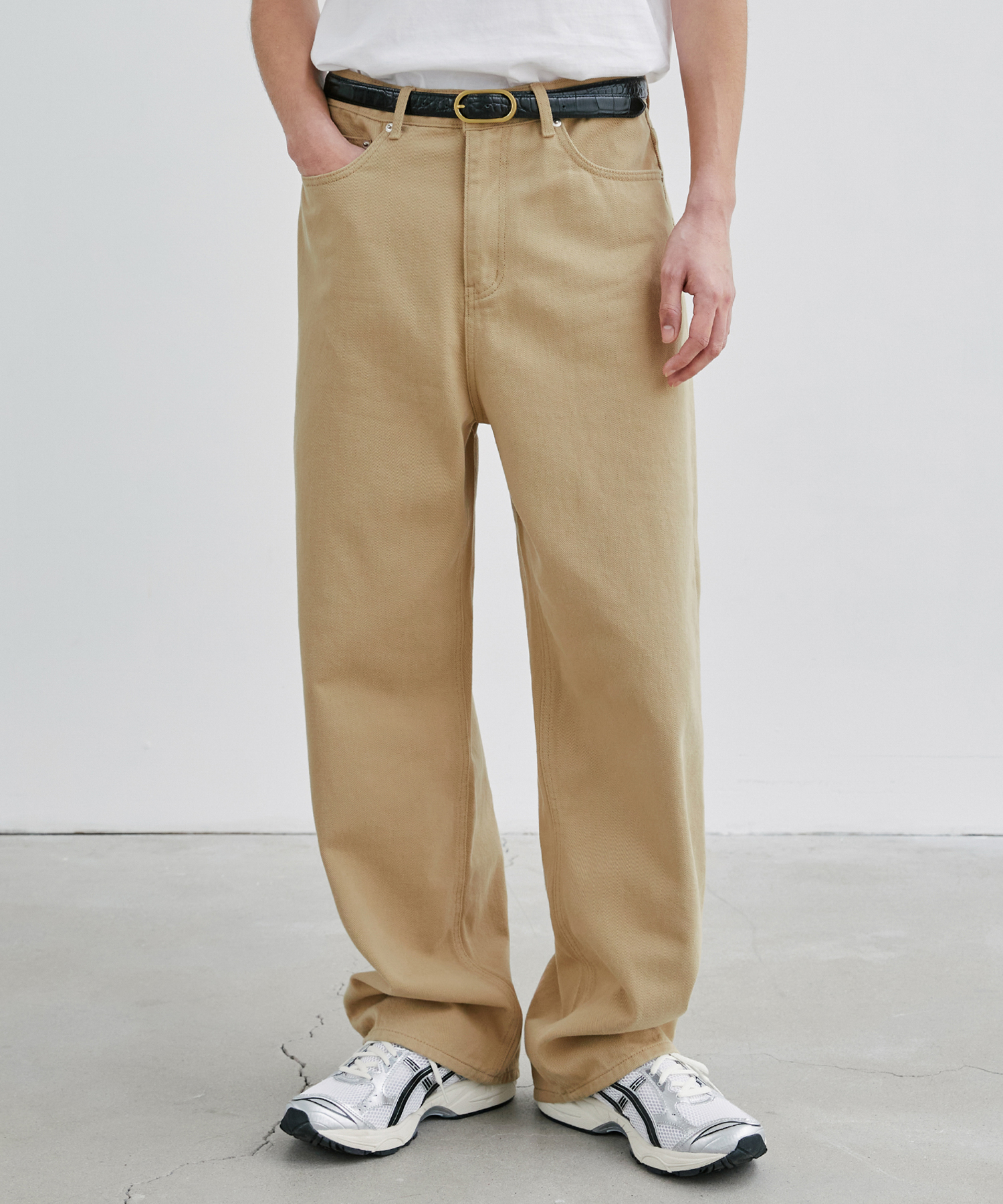 1858 DEEP BEIGE JEANS [EXTRA WIDE STRAIGHT]